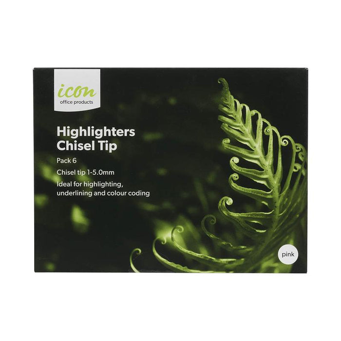 Okin Icon Highlighter Chisel Tip Pink IHLPINK_3