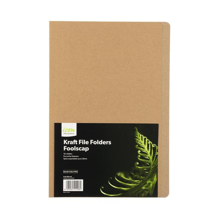 Okin Icon Manilla File Folders FS Kraft, Pack of 10 IF402_1