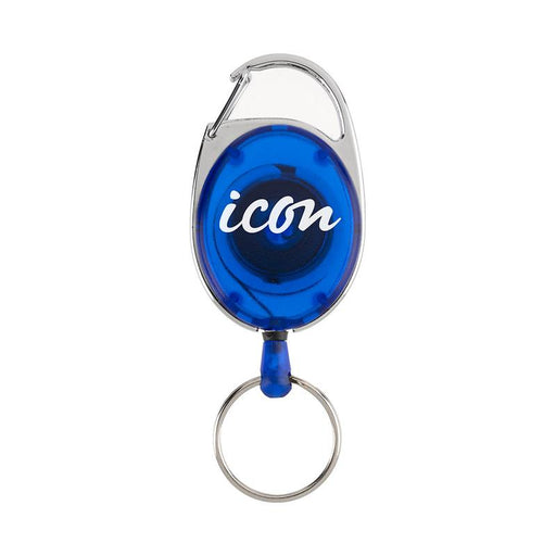 Okin Icon Retractable Snap Lock Key and ID Card Holder Blue IKHBLU_1
