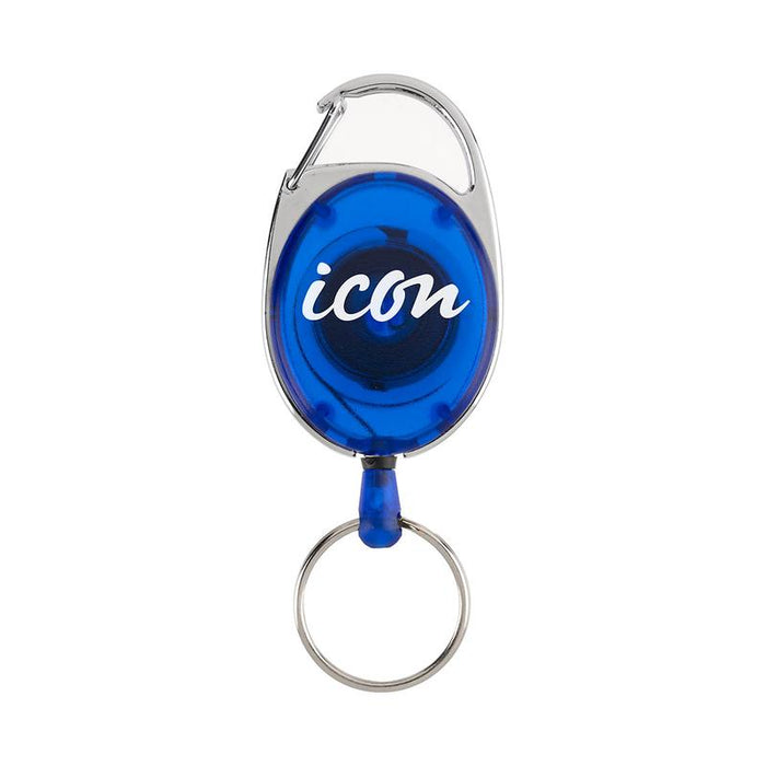 Okin Icon Retractable Snap Lock Key and ID Card Holder Blue IKHBLU_1