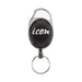 Okin Icon Retractable Snap Lock Key and ID Card Holder Charcoal IKHCHR_1
