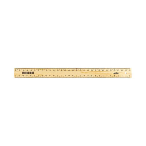 Okin Icon Ruler Wooden Narrow 30cm IRULER04_1
