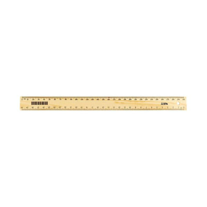Okin Icon Ruler Wooden Narrow 30cm IRULER04_1