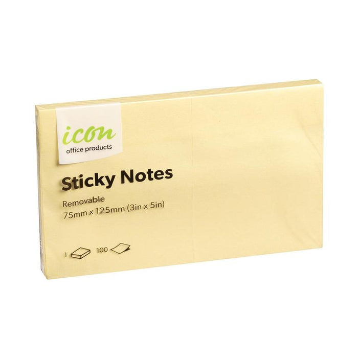 Okin Icon Sticky Notes 75x125mm Yellow, 100 Sheets_1