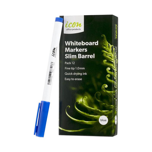 Okin Icon Whiteboard Marker Slim Barrel Fine Tip Blue IWMFBLUE_2