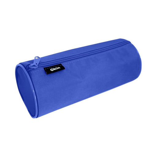 Okin Large Barrel Pencil Case Blue 22x9cm PC-BARRELBL_1
