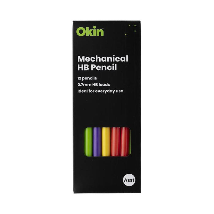 Okin Mechanical Pencil HB 0.7mm Assorted IMP07_3
