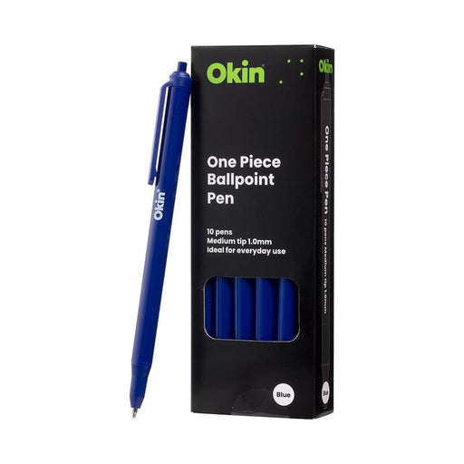 Okin One Piece Ballpoint Pen Blue IBP1PBLUE_2