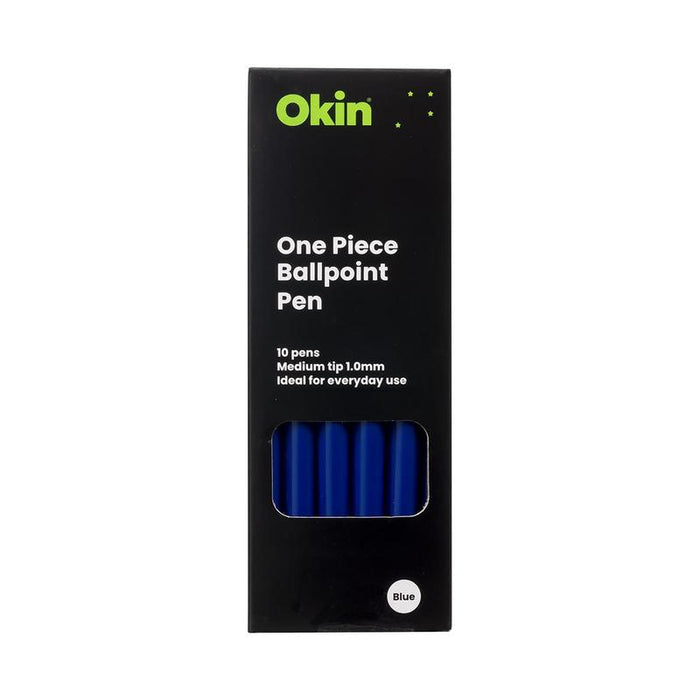 Okin One Piece Ballpoint Pen Blue IBP1PBLUE_3