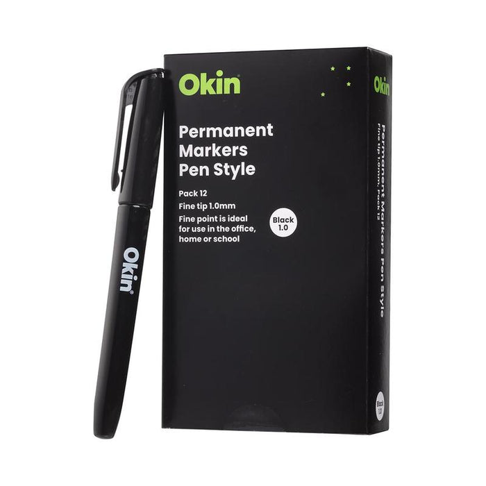 Okin Permanent Marker Pen Style Black IPMFBLK_2