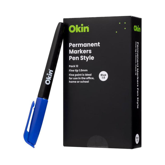 Okin Permanent Marker Pen Style Blue IPMFBLUE_2