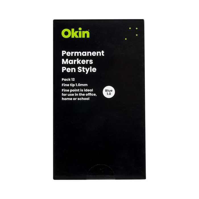 Okin Permanent Marker Pen Style Blue IPMFBLUE_3