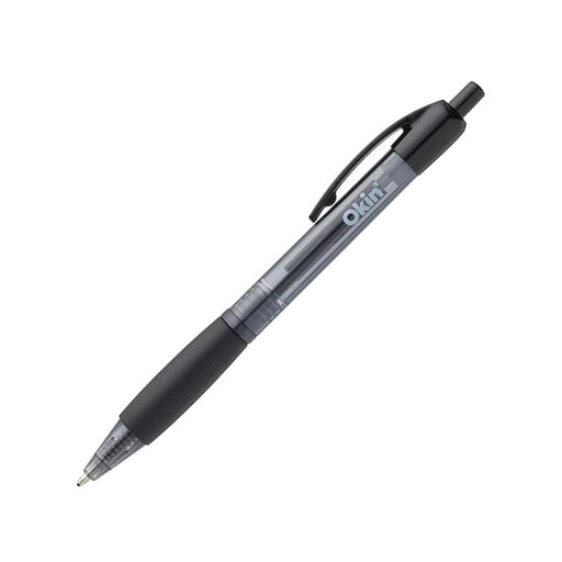Okin Retractable Ballpoint Pen Black 1.0mm Grip IBPRGBLK_1