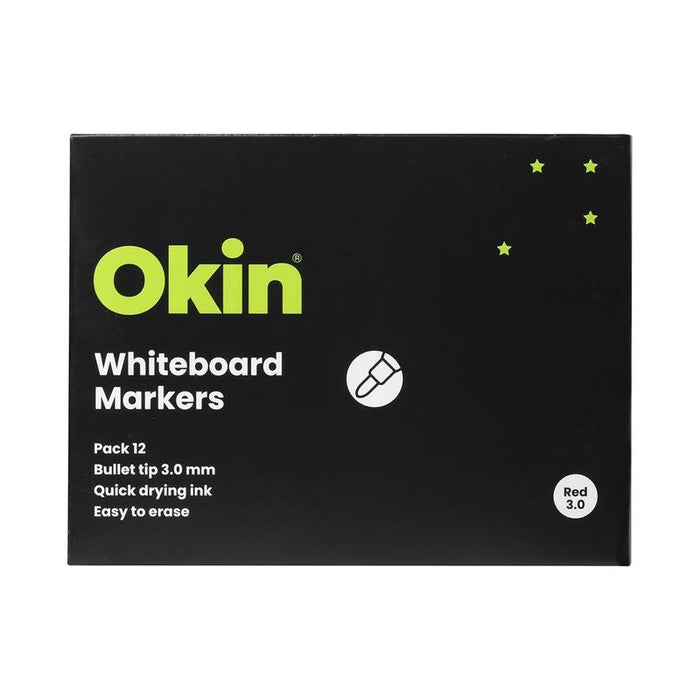 Okin Whiteboard Marker Bullet Tip Red IWMRED_3