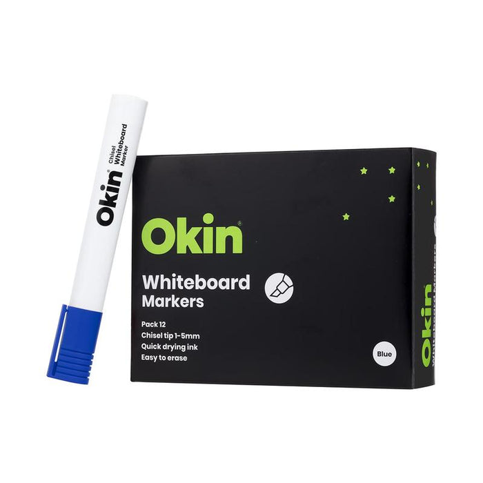 Okin Whiteboard Marker Chisel Tip Blue IWMCBLUE_3