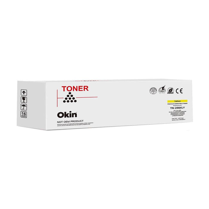 Okin Yellow Toner Cartridge TN258XL for Brother Printers_1