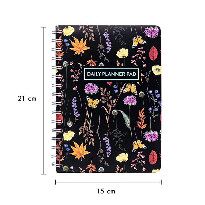 Pukka Bloom Daily Planner Pad A5 Black