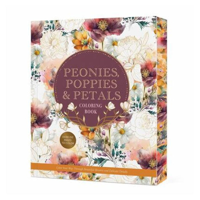 Peonies, Poppies & Petals Colouring Book_1
