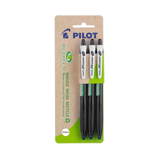 Pilot BeGreen Rexgrip Ballpoint Medium Black, Pack of 3 HS 20159_1