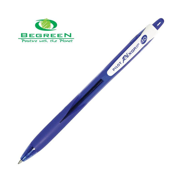 Pilot BeGreen Rexgrip Ballpoint Medium Blue (BRG-10M-LL-BG) 20176_1