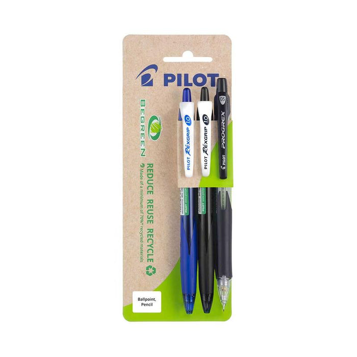Pilot BeGreen Rexgrip Progrex Assorted, Pack of 3 HS 20509_1