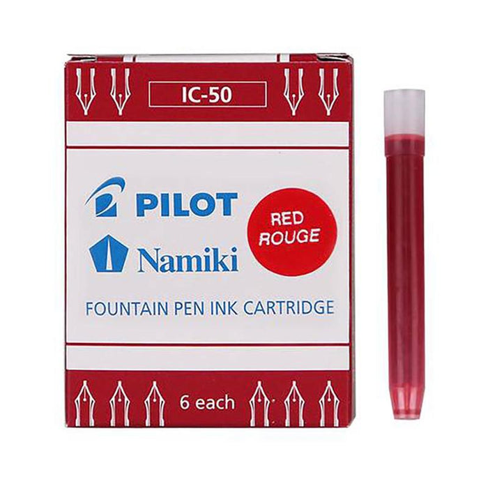 Pilot Fountain Pen Ink Cartridge Red, Pack of 6 (IC-50-R) 20520_1