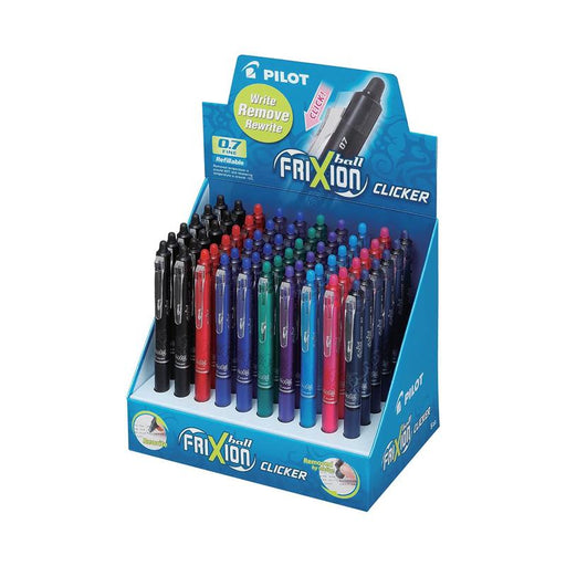 Pilot Frixion Clicker Erasable Fine Assorted Pre-packed 60 Pen Display (BLRT-FR7-60DPK) 20046_1