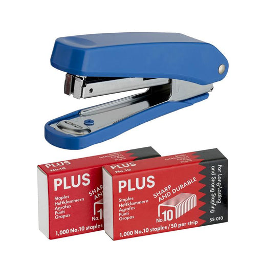 Plus Stapler + 2000 Staples PS10E BLUE PS10EBL_1