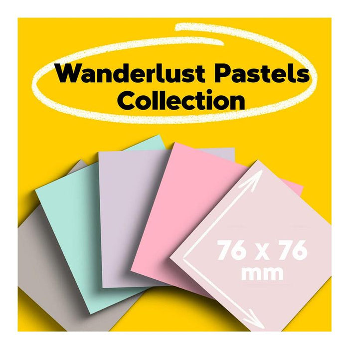Post-it 100 Rec Super Sticky Notes 654R-5SSNRP 76x76mm Wanderlust, Pack of 5 10972_7