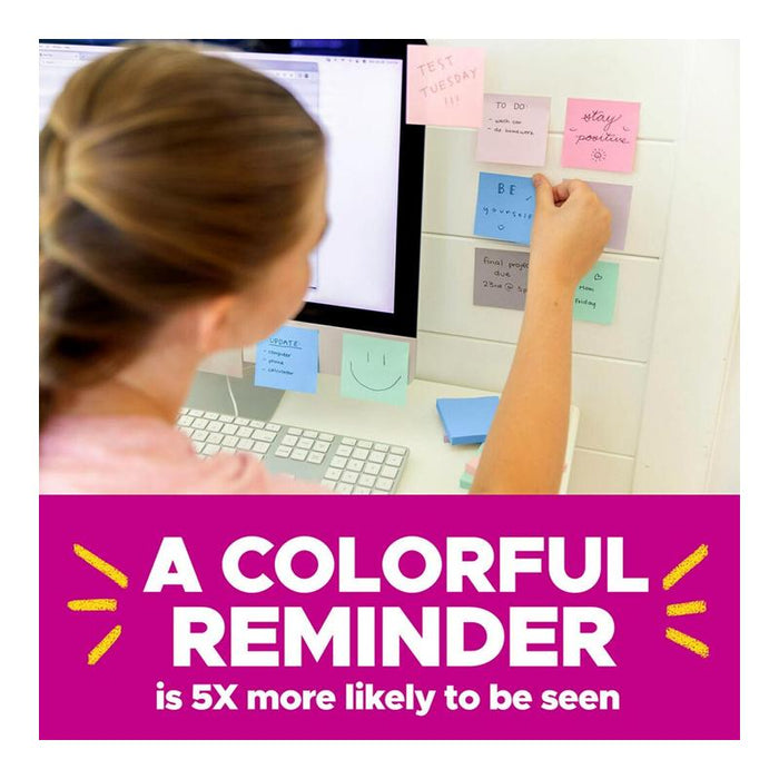 Post-it 100 Rec Super Sticky Notes 654R-5SSNRP 76x76mm Wanderlust, Pack of 5 10972_9