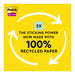 Post-it 100 Rec Super Sticky Notes 654R-5SST 76x76mm Oasis, Pack of 5 10973_4
