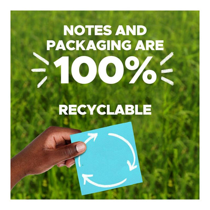Post-it 100 Rec Super Sticky Notes 654R-5SST 76x76mm Oasis, Pack of 5 10973_5