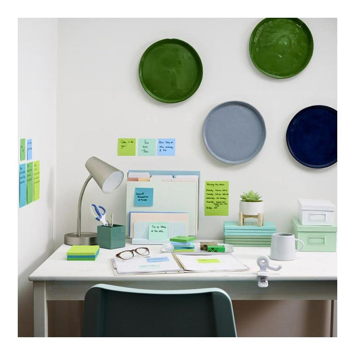 Post-it 100 Rec Super Sticky Notes 654R-5SST 76x76mm Oasis, Pack of 5 10973_9