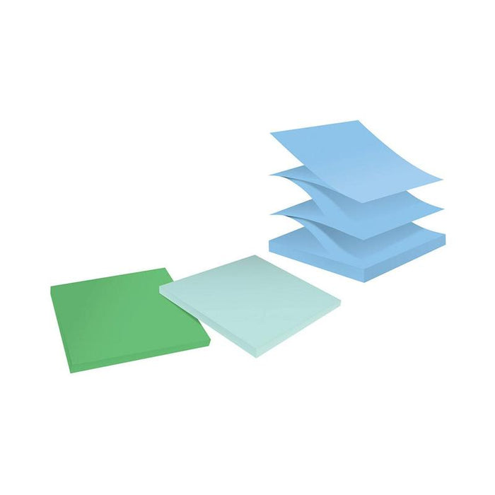 Post-it 100 Rec Super Sticky Pop Up Notes R330R-6SST 76x76mm Oasis, Pack of 6 10975_3