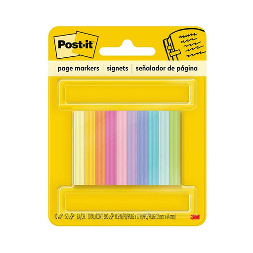 Post-it Page Markers 670-10AB 13x43mm Assorted, Pack of 10 10494_1