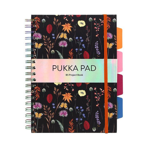 Pukka Bloom Hardcover Project Notebook B5 Black P9495BLMBK_1