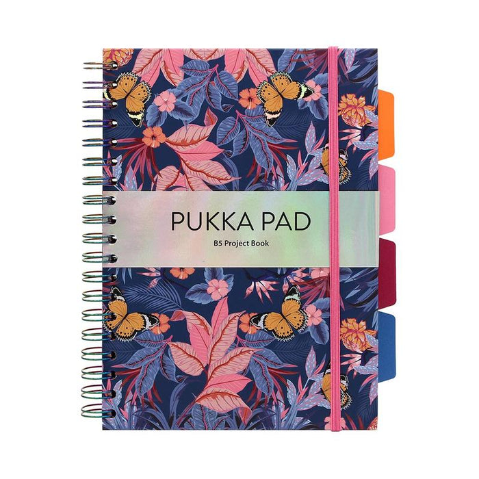 Pukka Bloom Hardcover Project Notebook B5 Blue P9494BLMBE_1