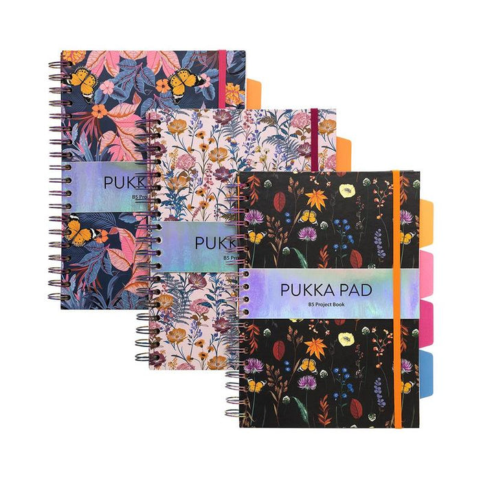Pukka Bloom Hardcover Project Notebook B5 Blue P9494BLMBE_3