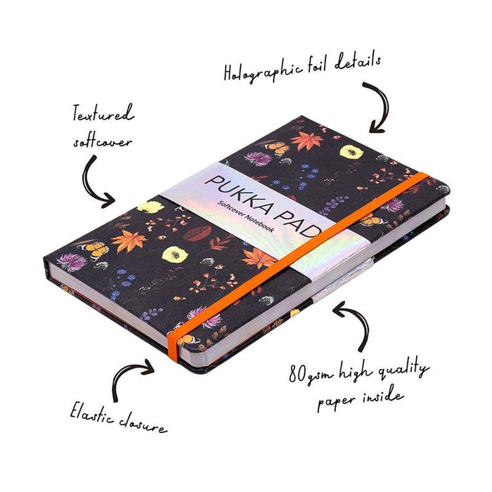 Pukka Bloom Softcover Notebook 13x21cm Black P9492BPM_3