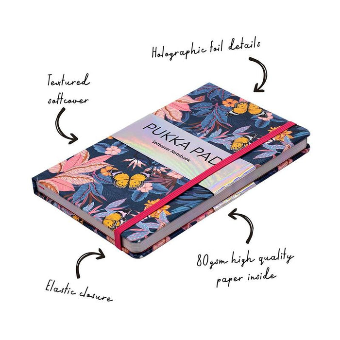 Pukka Bloom Softcover Notebook 13x21cm Blue P9491BPM_3