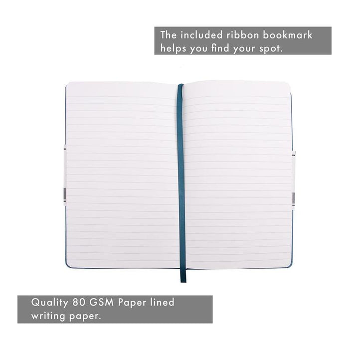 Pukka Signature Soft Cover Notebook 13x21cm Lined Teal P7752SIG_3