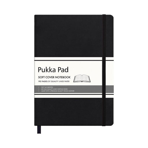 Pukka Soft Cover Lined Notebook 144 x 210mm Black P6981SCN_1