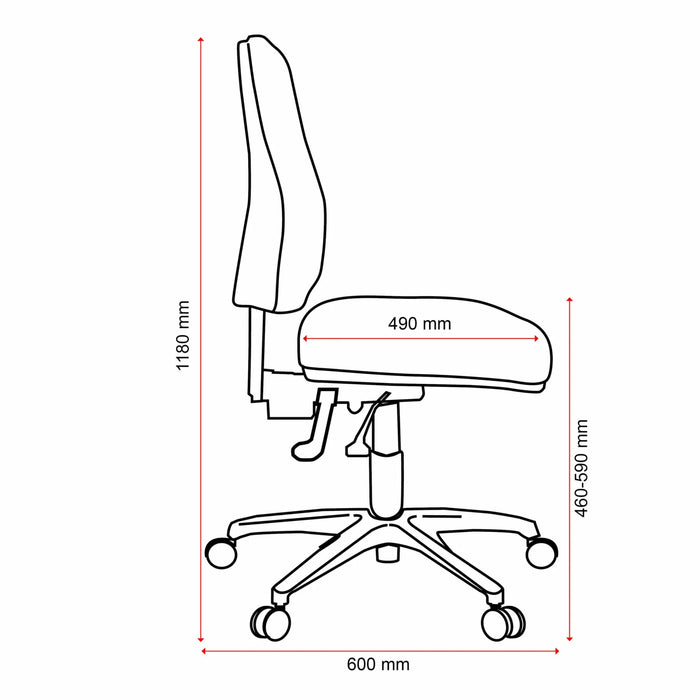 Buro Roma 2 Lever High Back Office Chair 216