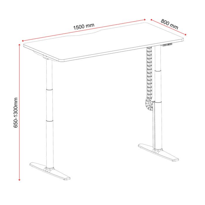 Buro Syntra Height Adjustable Desk 1500 x 800