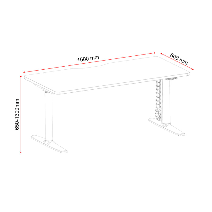 Buro Syntra Height Adjustable Desk 1500 x 800