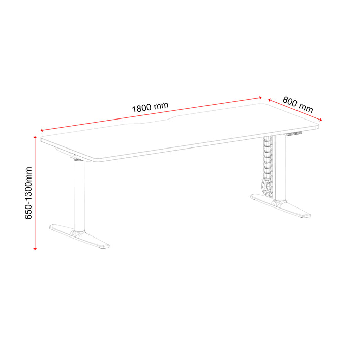 Buro Syntra Height Adjustable Desk 1800 x 800