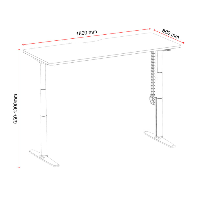 Buro Syntra Height Adjustable Desk 1800 x 800