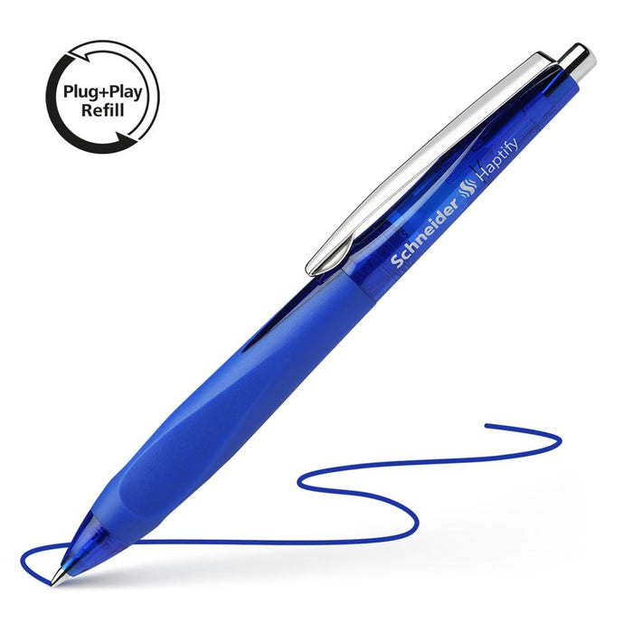 Schneider Haptify Medium Blue Ballpoint Pen Blue Barrel S135303_1