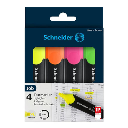 Schneider Job Highlighter Wallet 4 Assorted Colors S1500_1