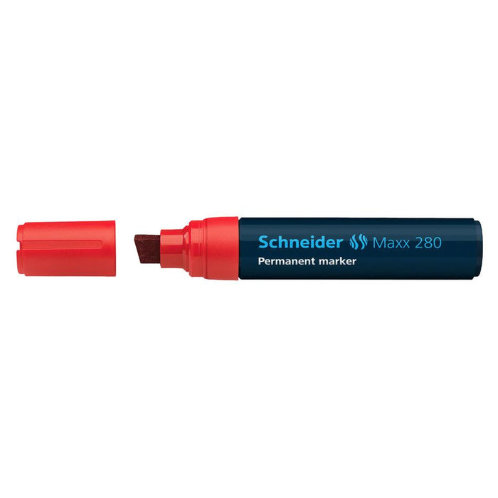 Schneider Maxx 280 Red Permanent Marker, Chisel Tip, 4-12mm_2